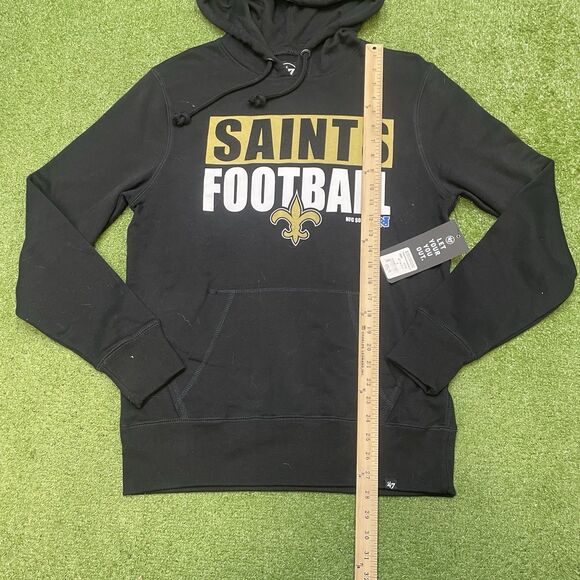 New Orleans Saints Football Black Hoodie ‘47 Brand Size Small NWT - Picture 3 of 4
